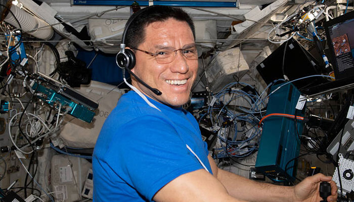 Astronaut Frank Rubio on board the ISS. — NASA/File