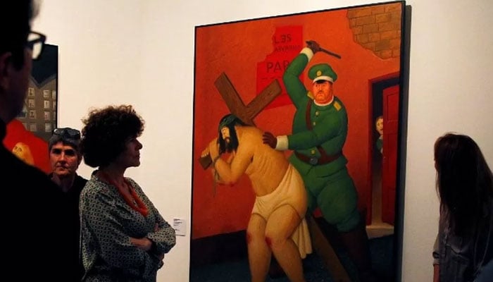 Botero offered a modern take on the Stations of the Cross.—AFP