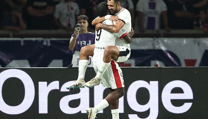 Nice shock PSG with Moffis double in 3-2 upset. AFP