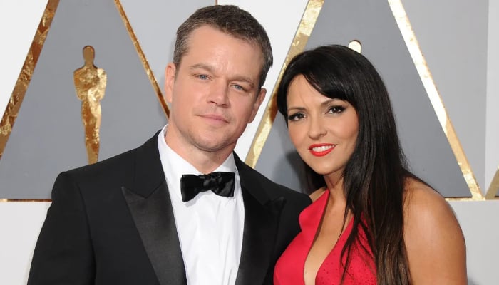 Matt Damon, Luciana Bozan turn heads with stylish appearance at NYFW