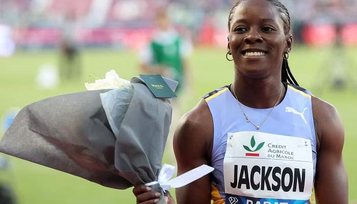 Shericka Jacksons time of 10.65 seconds in the 100m at the Jamaican championships on Friday, ties her with American Marion Jones for fifth on the all-time fastest list. AFP