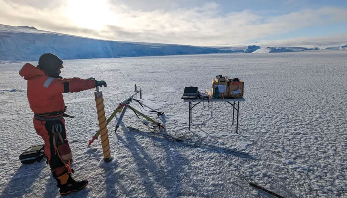 Dr Mallet and his team go out every day to measure the ice and snow in Antarctica.—X@RobbieMallett