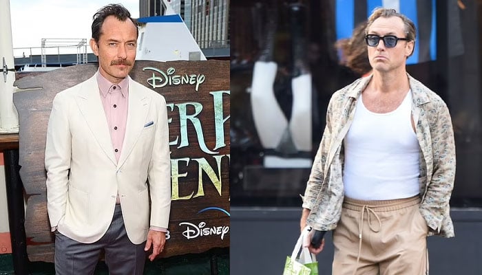 Jude Law took some time off from his dad duties to go shopping in Soho