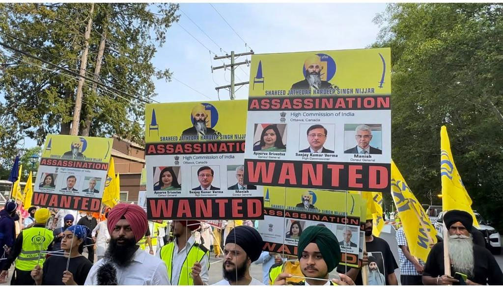 Pro-Khalistan Sikhs stage protest against the murder of Hardeep Singh Nijjar. — Pics by author