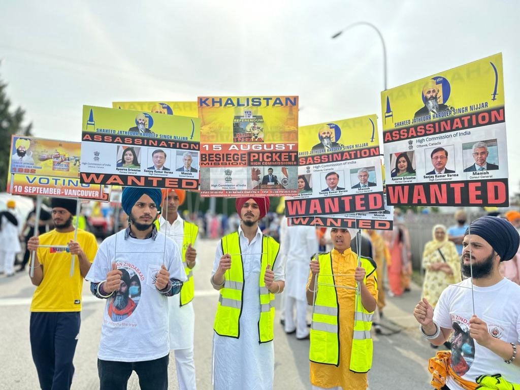 Pro-Khalistan Sikhs stage protest against the murder of Hardeep Singh Nijjar. — by author