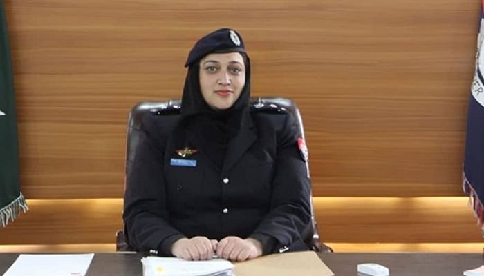 Battagram District Police Officer Sonia Shamroz Khan. — KP Police
