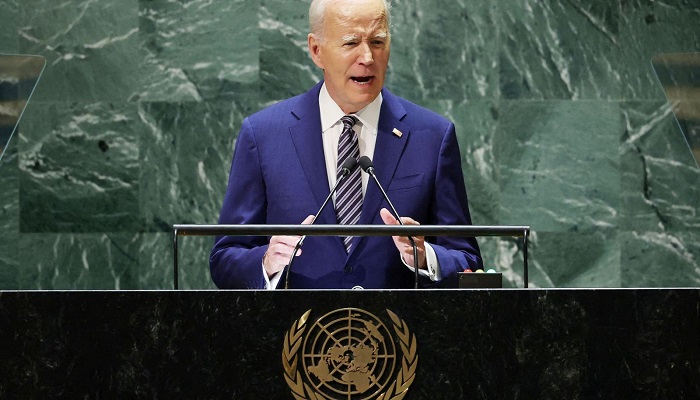 President Joe Biden addresses UNGA 78 on Tuesday. —Reuters