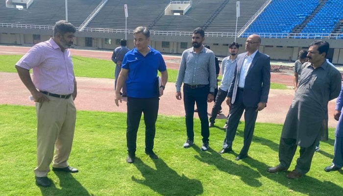 AFC Match Commissioner Kemel Tokabaev at the Jinnah Stadium, Islamabad. — Reporter