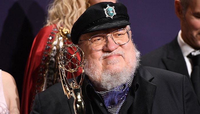 Author of Game of Thrones series of books GRR Martin poses for a picture after receiving an award. — AFP/File