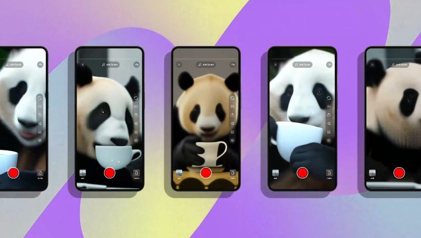 This screengrab from a demonstration video from YouTubes blog shows a panda drinking coffee, as demonstrated by the companys CEO, Neal Mohan. — YouTube/Blog/File