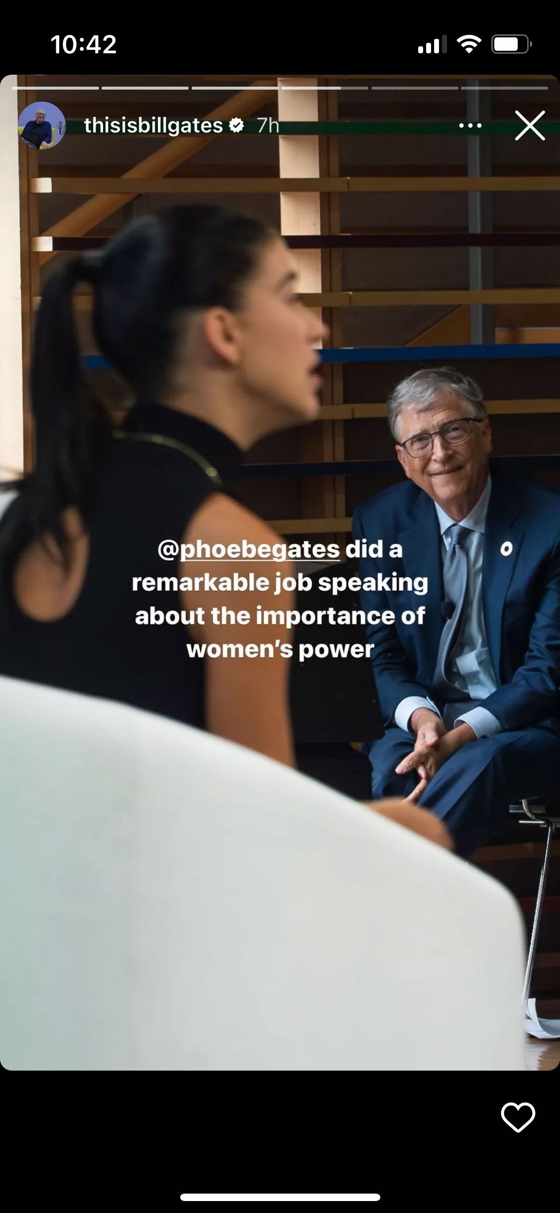 Bill Gates, 67, gave his youngest daughter Phoebe a shout-out on Instagram. Bill Gates/Instragram