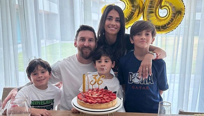 Lionel Messi celebrates 36th birthday with wife Antonela Roccuzzo and kids. — Instagram/leomessi