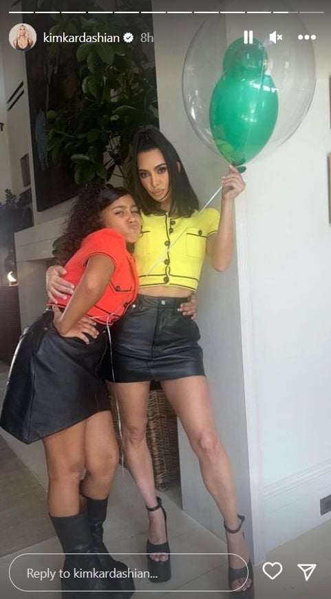 Kim Kardashian and North West turn heads in matching outfits
