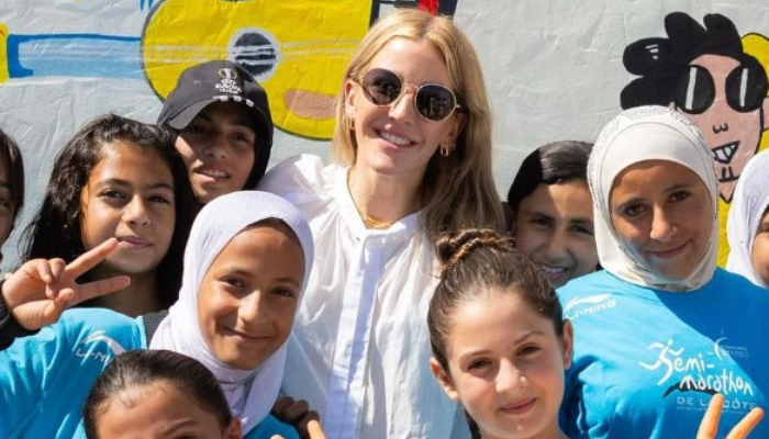 Ellie Goulding is reflecting on the ability of arts to heal trauma in refugees