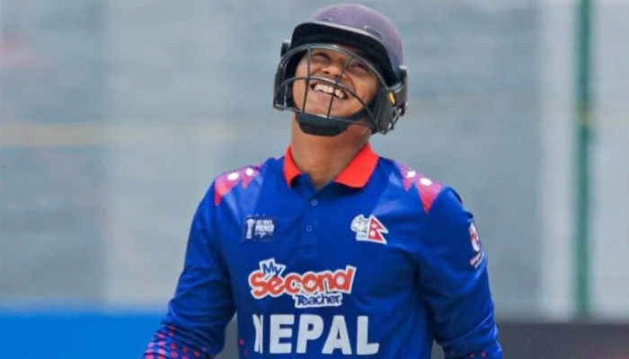 Nepals Kushal Malla Airee during 19th Asian Games against Mongolia on Wednesday, September 27, 2023. — Twitter/@CricCrazyJohns
