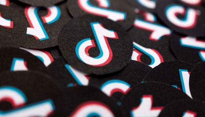[4/4]Printed TikTok logos are seen in this illustration taken on February 15, 2022. — Reuters