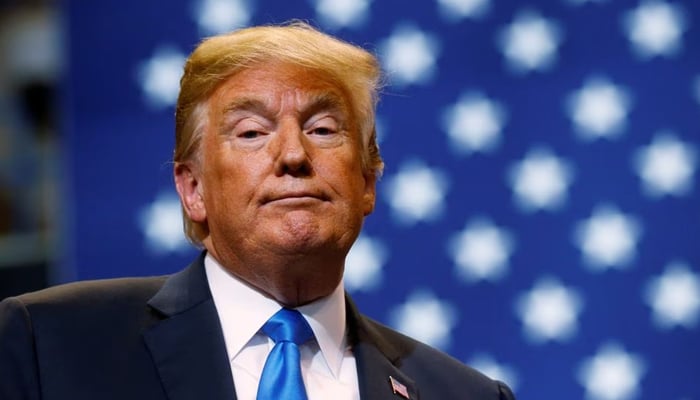 Former US President Donald Trump pauses during an address at a campaign rally at Mohegan Sun Arena in Wilkes-Barre, Pennsylvania, US. — Reuters/File
