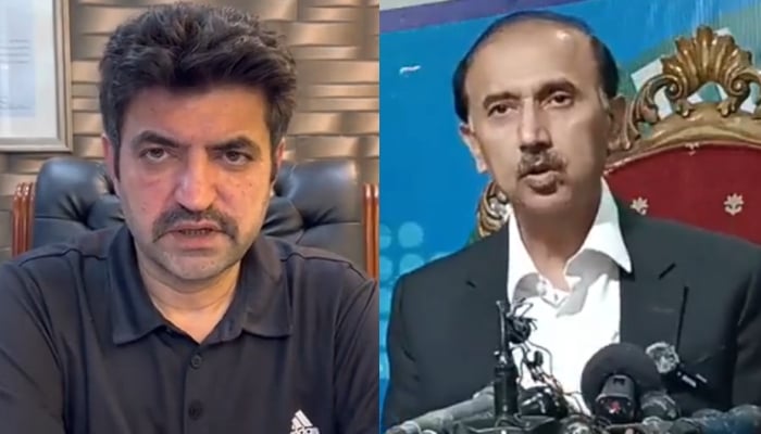 Pakistan Tehreek-e-Insaf (PTI) lawyers Sher Afzal Khan Marwat (left) and Shoaib Shaheen (right). — Twitter/@sherafzalmarwat/@advshoaib66