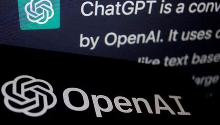 The logo of OpenAI is displayed near a response by its AI chatbot ChatGPT on its website, in this illustration picture taken February 9, 2023.—Reuters