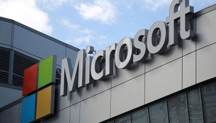 A Microsoft logo is seen in Los Angeles, California US, November 7, 2017. — Reuters