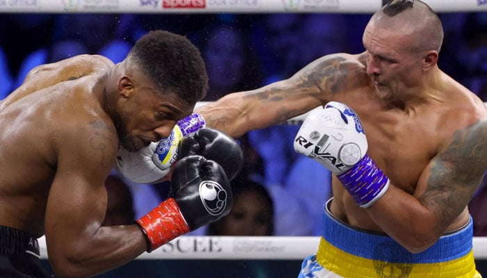 Oleksandr Usyk has beaten Anthony Joshua twice. AFP/File