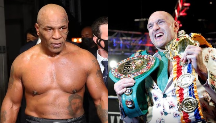 This combination of images shows WBC heavyweight champion Tyson Fury (R) and Mike Tyson. — Reuters/Files