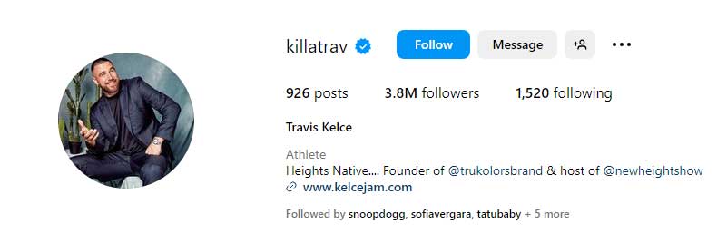 Travis Kelces Instagram followers increase as he starts dating Taylor Swift