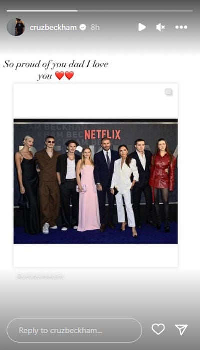 David Beckham thanks Brooklyn, Romeo, Cruz, Harper for attending ‘Beckham’ premiere