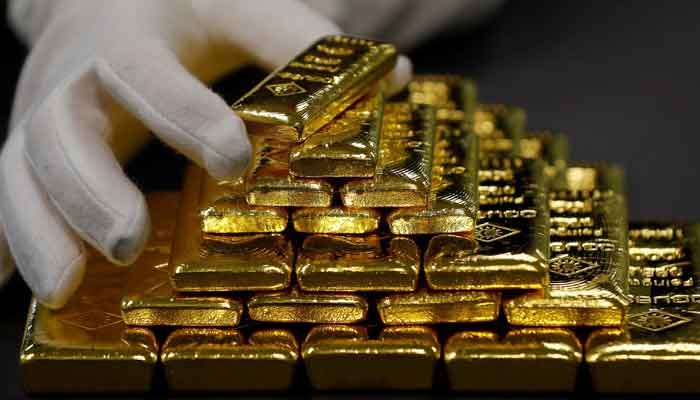 Gold bars can be seen in this undated file photo. —Reuters