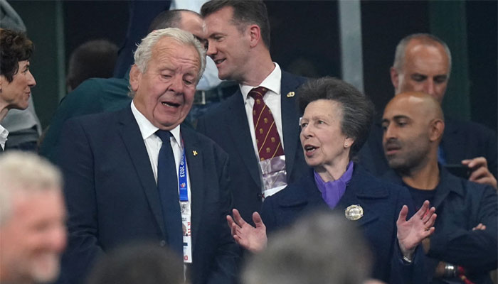 Princess Anne attends Scotland vs Ireland Rugby World Cup match