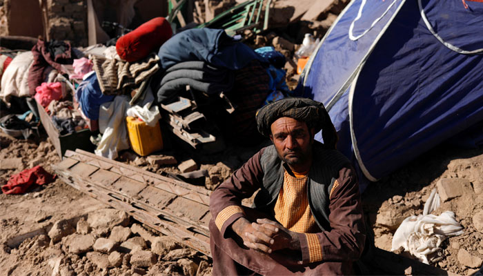 An Afghan man who says he lost his mother and sister in the recent earthquake, poses for a photograph in the district of Zinda Jan, in Herat, Afghanistan October 9, 2023. — Reuters