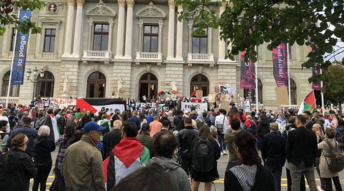 Geneva witnesses massive pro-Palestinian rally amid Israel-Hamas tensions