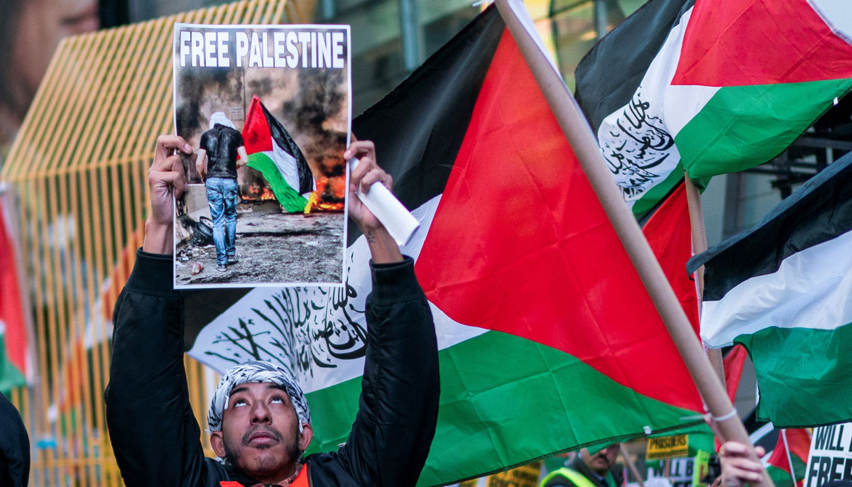 People march during a demonstration to express solidarity with Palestinians in Gaza in New York City, US, October 13, 2023. — Reuters