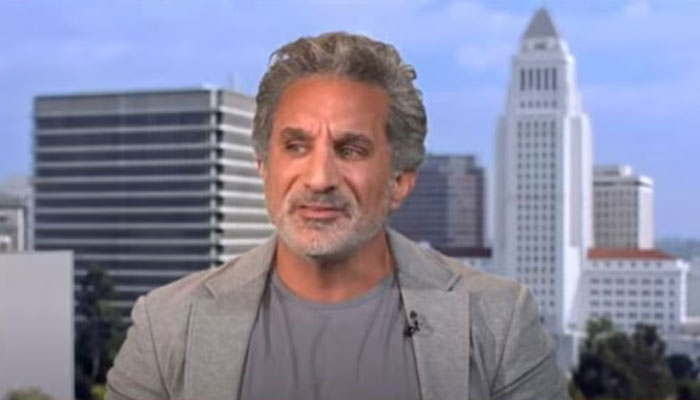 Screengrab shows Egyptian comedian Bassem Youssef as he appears on British anchor Piers Morgans show ‘Piers Morgan Uncensored’ on October 18, 2023. — X/@magedbik