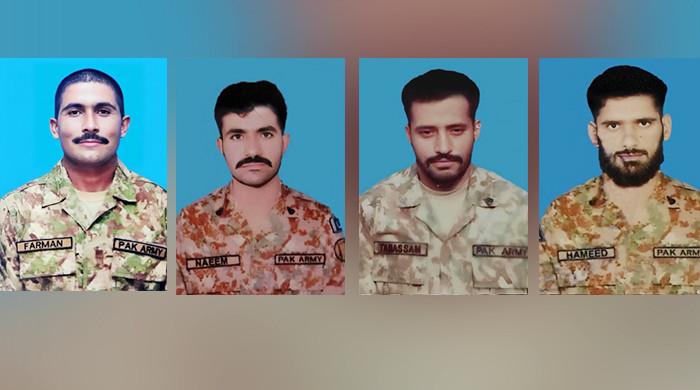 Six terrorists killed, four soldiers martyred in KP operations