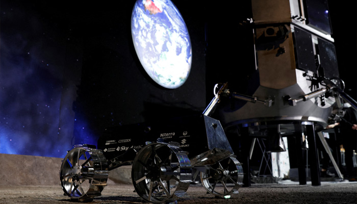 A model of the lunar rover in HAKUTO-R lunar exploration program by ispace is pictured at a venue to monitor its landing on the Moon, in Tokyo, Japan, April 26, 2023. — Reuters