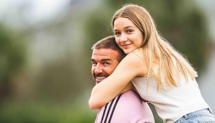 David Beckham and Harper Seven enjoyed take your daughter to training day in adorable snaps