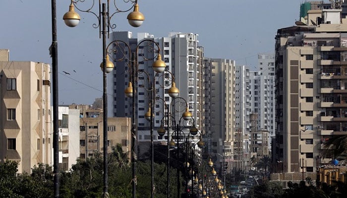 A view of apartment buildings in Karachi. — Reuters/File