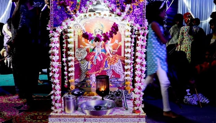 Picture of a murti a Hindu idol placed inside the Hindu community in KU. — Reporter