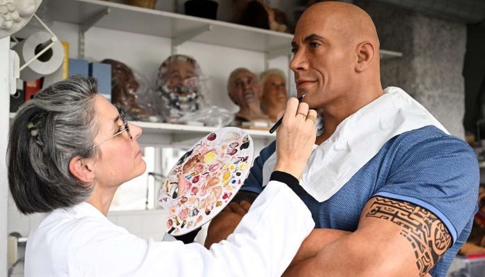 The Rocks wax figure in French museum gets a tan-do over