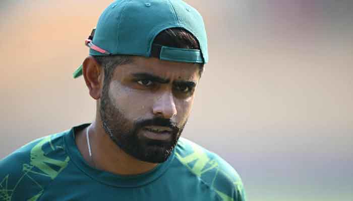 Captain Pakistan cricket team Babar Azam attends a practice session ahead of their 2023 ICC Mens Cricket World Cup one-day international (ODI) match against South Africa at the MA Chidambaram Stadium in Chennai on October 26, 2023. —AFP