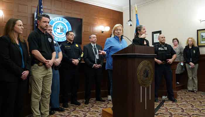 Maines Governor Janet Mills speaks at a news conference after Lewiston mass shooting suspect Robert Card was found dead, in Lewiston, Maine, U.S., October 27, 2023. —Reuters
