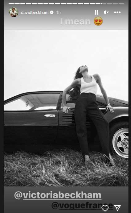 Victoria Beckham leaves David Beckham swooning over her Vogue France photos