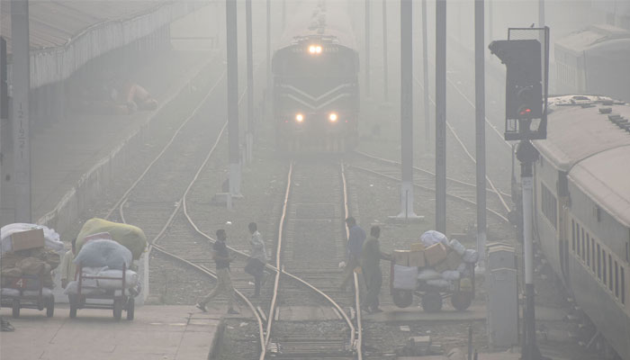 A view of heavy smog in morning hours, in the provincial capital Lahore. — Online/File