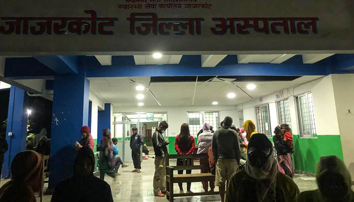 Survivors are seen at the Jajarkot District Hospital after an earthquake in Jajarkot on November 4, 2023. — AFP