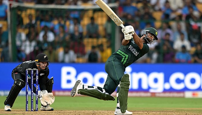 Cricket - ICC Cricket World Cup 2023 - New Zealand v Pakistan - M. Chinnaswamy Stadium, Bengaluru, India - November 4, 2023 Pakistans Fakhar Zaman in action. — Reuters