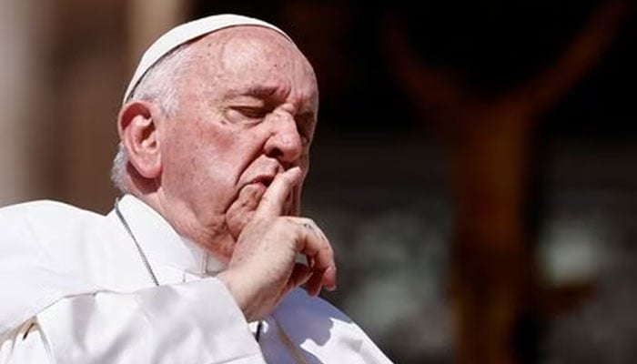 Pope Francis gestures as he leaves after the weekly general audience on the day he is due to undergo abdominal surgery, in St. Peters Square at the Vatican, June 7, 2023.—Reuters