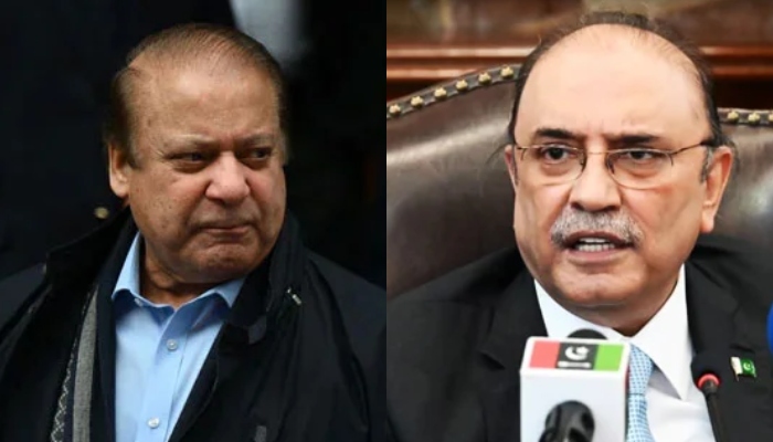 PML-N supremo Nawaz Sharif (Left) and PPP leader Asif Ali Zardari. — AFP/PPP Media Cell/File