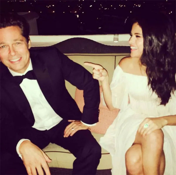 How did Angelina Jolie get jealous one time of Brad Pitts co-star?