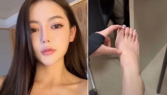 Chinese national Han Feizi made headlines for filming her argument with police officers in two viral videos on her Douyin account.—Douyin